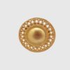 Anillo con diseño precolombino y baño en oro de 24 quilates