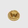 Anillo con diseño precolombino y baño en oro de 24 quilates