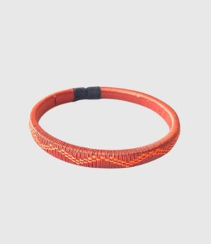 Pulsera de cobre y werregue naranja