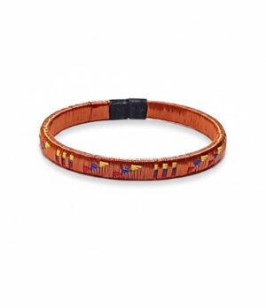 Pulsera de cobre Colombia Asimétrica tejida a mano