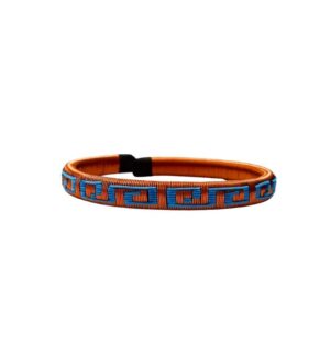 Pulsera de cobre azul artesanal diseño Caminos Azules