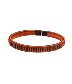 Pulsera de cobre negra tejida diseño Palitos Negros