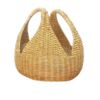 Canasto de esparto natural con asas tejido a mano Canasto de esparto natural con asas tejido a mano