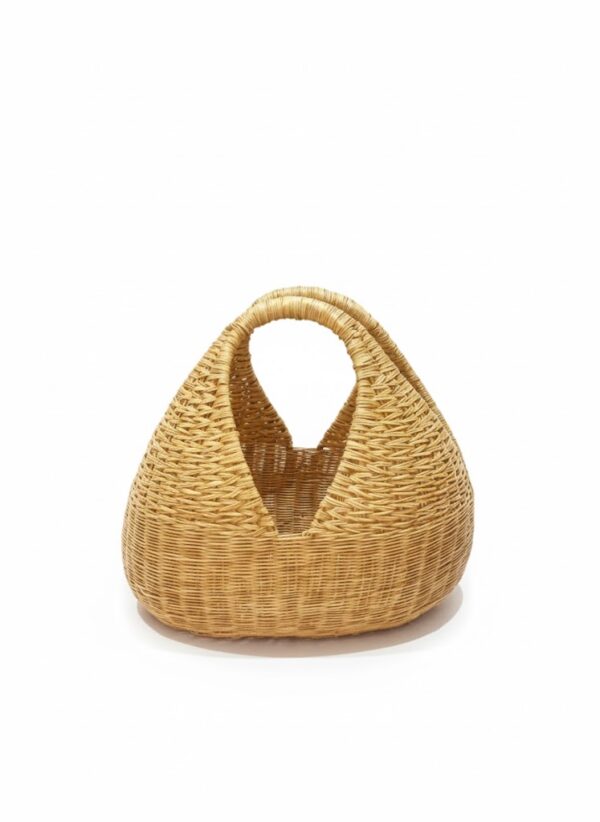 Canasto de esparto natural con asas tejido a mano Canasto de esparto natural con asas tejido a mano