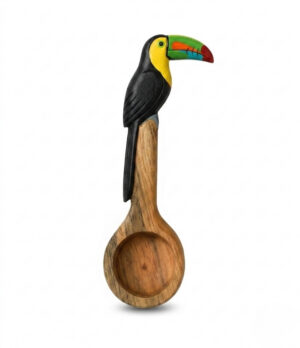 cuchara medidora de cafe tucan madera artesanal
