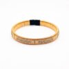 Pulsera de cobre dorado artesanal diseño Marfil elaborada en Colombia