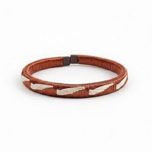 Pulsera de cobre artesanal diseño Alas elaborada en Colombia