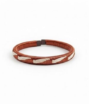 Pulsera de cobre artesanal diseño Alas elaborada en Colombia