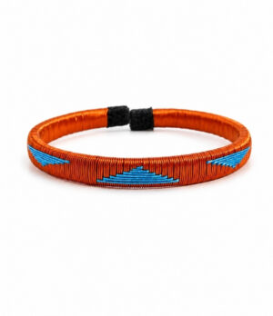 Pulsera de cobre y werregue turquesa pulsera de cobre y werregue turquesa tejida a mano por artesanos Wounaan