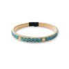 Pulsera de cobre dorado Turquesa Pulsera de cobre dorado artesanal diseño Turquesa elaborada en Colombia