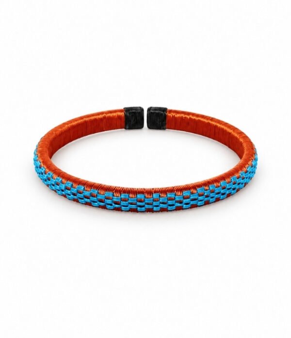 Pulsera de cobre y werregue azul Pulsera de cobre y werregue azul