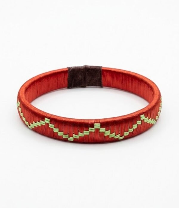 Pulsera de cobre ancha verde Pulsera de cobre ancha, artesanal, elaborada en Colombia