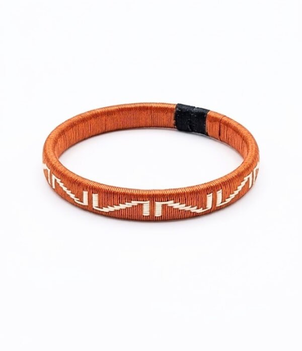 Pulsera de cobre y werregue blanco diseño zetas