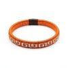 Pulsera de cobre y werregue blanco diseño laberinto