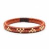 Pulsera de cobre y werregue blanco diseño triangulos
