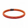 Pulsera de cobre y werregue diseño Diagonales Pulsera de cobre artesanal con fibra de werregue vinotinto en diseño Diagonales