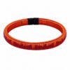 Pulsera de cobre y werregue diseño Mariposas Pulsera de cobre artesanal con fibra de werregue vinotinto en diseño Mariposas