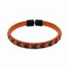 Pulsera de cobre y werregue negro diseño Ángulos Pulsera de cobre y werregue negro con motivos geométricos angulares