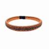 Pulsera de cobre y werregue negro diseño Redes Pulsera de cobre y werregue negro con patrón de líneas entrecruzadas