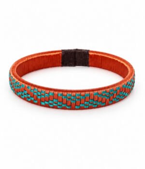 Pulsera de cobre ancha verde Pulsera de cobre ancha, artesanal, elaborada en Colombia